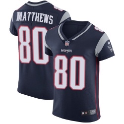 Nike Patriots #80 Jordan Matthews Navy Blue Team Color Mens Stitched NFL Vapor Untouchable Elite Jersey