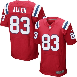 Nike Patriots #83 Dwayne Allen Red Alternate Mens Stitched NFL Elite Jersey