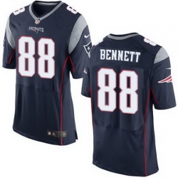 Nike Patriots #88 Martellus Bennett Navy Blue Team Color Men Stitched NFL Elite Jersey