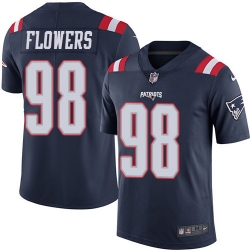 Nike Patriots #98 Trey Flowers Navy Blue Mens Stitched NFL Limited Rush Jersey