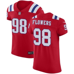 Nike Patriots #98 Trey Flowers Red Alternate Mens Stitched NFL Vapor Untouchable Elite Jersey