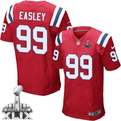 Nike Patriots #99 Dominique Easley Red Alternate Super Bowl XLIX Mens Stitched NFL Elite Jersey