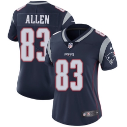 Nike Patriots #83 Dwayne Allen Navy Blue Team Color Womens Stitched NFL Vapor Untouchable Limited Jersey