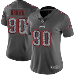 Nike Patriots #90 Malcom Brown Gray Static Womens NFL Vapor Untouchable Game Jersey