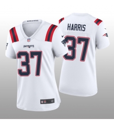 Women New England Patriots Damien Harris #37 White Vapor Limited Jersey