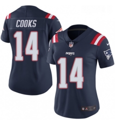 Womens Nike New England Patriots 14 Brandin Cooks Limited Navy Blue Rush Vapor Untouchable NFL Jersey