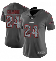 Womens Nike New England Patriots 24 Stephon Gilmore Gray Static Vapor Untouchable Limited NFL Jersey