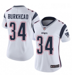 Womens Nike New England Patriots 34 Rex Burkhead White Vapor Untouchable Limited Player NFL Jersey