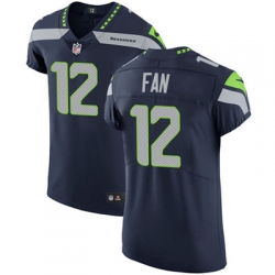 Men Nike Seahawks #12 Fan Steel Blue Team Color Stitched NFL Vapor Untouchable Elite Jersey