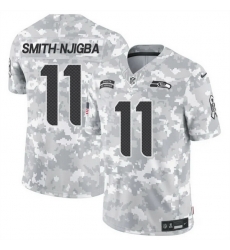 Men Seattle Seahawks 11 Jaxon Smith Njigba 2024 F U S E Arctic Camo Salute To Service Limited Stitched Football Jersey