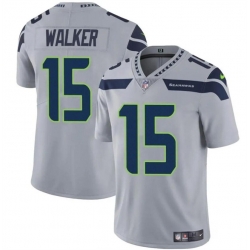 Men Seattle Seahawks 15 P J  Walker Grey Vapor Limited Stitched Football Jersey