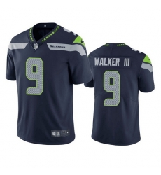 Men Seattle Seahawks 9 Kenneth Walker III Navy Vapor Untouchable Limited Stitched jersey