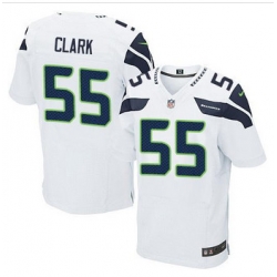 NEW Seattle Seahawks #55 Frank Clark White mens Stitched NFL Elite Jersey