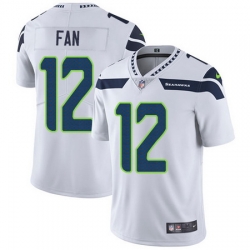 Nike Seahawks #12 Fan White Mens Stitched NFL Vapor Untouchable Limited Jersey