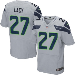 Nike Seahawks #27 Eddie Lacy Grey Alternate Mens Stitched NFL Elite Jersey