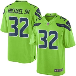 Nike Seahawks #32 Christine Michael SR Green Mens Stitched NFL Limited Rush Jersey