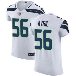 Nike Seahawks #56 Cliff Avril White Mens Stitched NFL Vapor Untouchable Elite Jersey