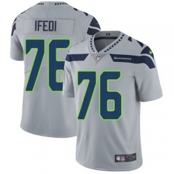 Nike Seahawks #76 Germain Ifedi Grey Alternate Mens Stitched NFL Vapor Untouchable Limited Jersey