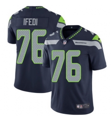 Nike Seahawks #76 Germain Ifedi Steel Blue Team Color Mens Stitched NFL Vapor Untouchable Limited Jersey