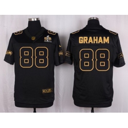 Nike Seahawks #88 Jimmy Graham Black Mens Stitched NFL Elite Pro Line Gold Collection Jersey