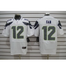 Nike Seattle Seahawks 12 Fan White Elite NFL Jersey