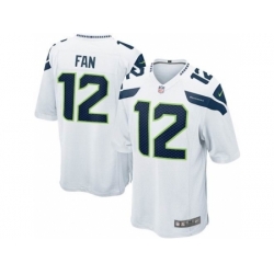 Nike Seattle Seahawks 12 Fan White Game NFL Jersey