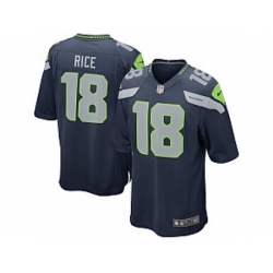 Nike Seattle Seahawks 18 Sidney Rice Blue Game NFL Jersey