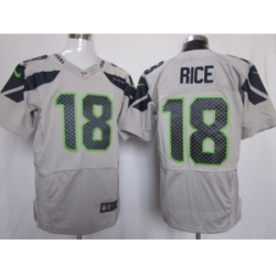 Nike Seattle Seahawks 18 Sidney Rice Grey Elite NFL Jersey