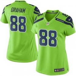 Nike Seahawks #88 Jimmy Graham Green Womens Stitched NFL Limited Rush Jersey