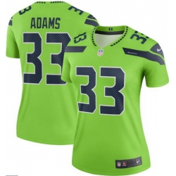 Women Seattle Seahawks Jamal Adams #33 Green Vapor Limited NFL Jersey