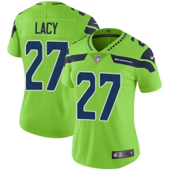 Womens Nike Seahawks #27 Eddie Lacy Green  Stitched NFL Limited Rush Jersey