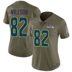 Womens Nike Seahawks #82 Luke Willson Olive  Stitched NFL Limited 2017 Salute to Service Jersey