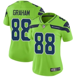 Womens Nike Seahawks #88 Jimmy Graham Green  Stitched NFL Limited Rush Jersey