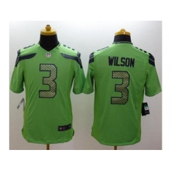 Youth Nike Seattle Seahawks #3 Russell Wilson Green Alternate Stitched NFL Limited Jersey