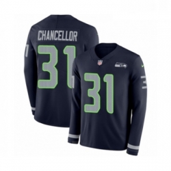 Youth Nike Seattle Seahawks 31 Kam Chancellor Limited Navy Blue Therma Long Sleeve NFL Jersey