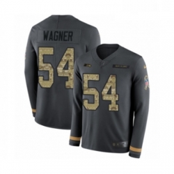 Youth Nike Seattle Seahawks 54 Bobby Wagner Limited Black Salute to Service Therma Long Sleeve NFL Jersey