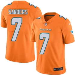 7 Limited Jason Sanders Orange Nike NFL Mens Jersey Miami Dolphins Rush Vapor Untouchable