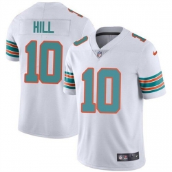 Men Miami Dolphins 10 Tyreek Hill White Color Rush Limited Stitched Football Jersey