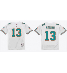 Men Miami Dolphins 13 Dan Marino 1995 White Stitched Football Jersey Men Miami Dolphins 13 Dan Marino 1995 White Stitched Football Jersey