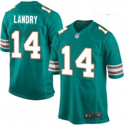 Mens Nike Miami Dolphins 14 Jarvis Landry Game Aqua Green Alternate NFL Jersey