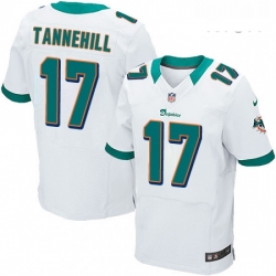 Mens Nike Miami Dolphins 17 Ryan Tannehill Elite White NFL Jersey