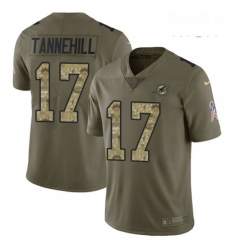 Mens Nike Miami Dolphins 17 Ryan Tannehill Limited OliveCamo 2017 Salute to Service NFL Jersey