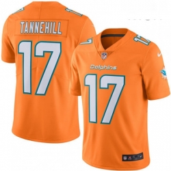 Mens Nike Miami Dolphins 17 Ryan Tannehill Limited Orange Rush Vapor Untouchable NFL Jersey