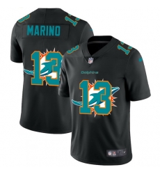 Miami Dolphins 13 Dan Marino Men Nike Team Logo Dual Overlap Limited NFL Jersey Black