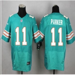 New Miami Dolphins #11 DeVante Parker Aqua Green Alternate Mens Stitched NFL Elite Jersey