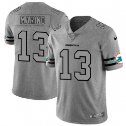 Nike Dolphins 13 Dan Marino 2019 Gray Gridiron Gray Vapor Untouchable Limited Jersey