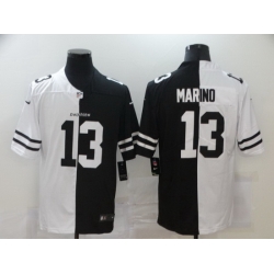 Nike Dolphins 13 Dan Marino Black And White Split Vapor Untouchable Limited Jersey