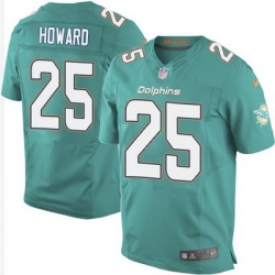 Nike Dolphins #25 Xavien Howard Aqua Green Team Color Mens Stitched NFL New Elite Jersey