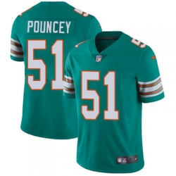 Nike Dolphins #51 Mike Pouncey Aqua Green Alternate Mens Stitched NFL Vapor Untouchable Limited Jersey