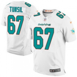 Nike Dolphins #67 Laremy Tunsil White Mens Stitched NFL New Elite Jersey